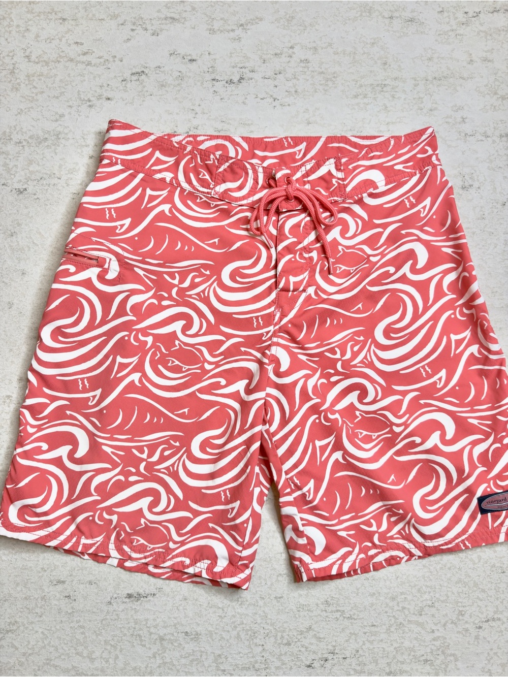 Vineyard Vines Mens Swim Trunk Shorts Size 32 Whale Print Board Shorts